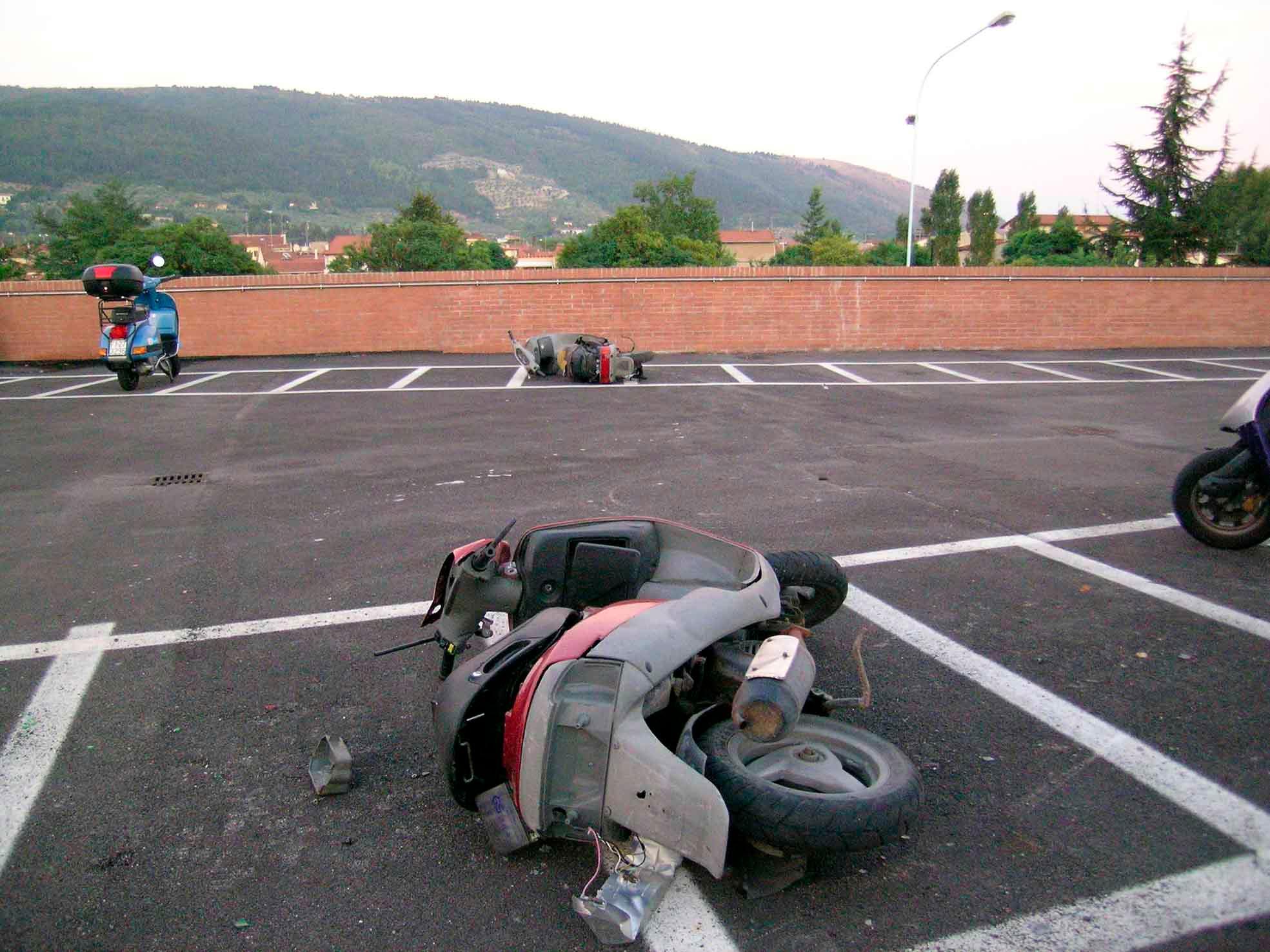 Il parcheggio al piano superiore del Serraglio