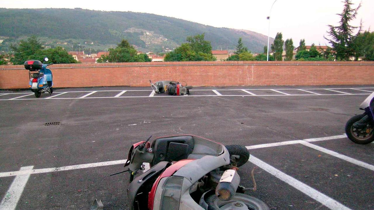 Il parcheggio al piano superiore del Serraglio