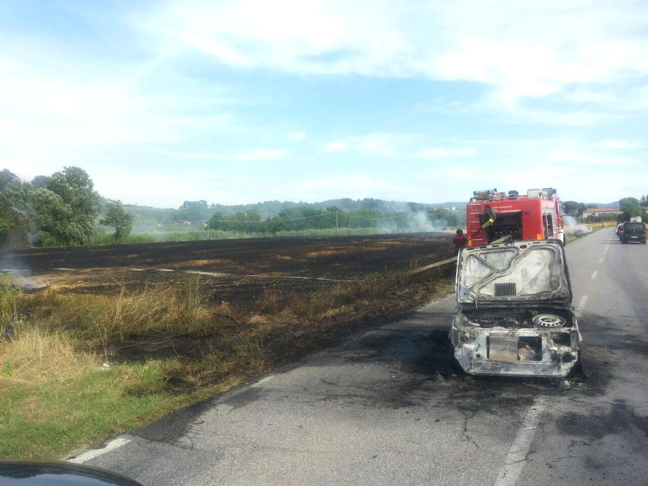 L'intervento dei vigili del fuoco