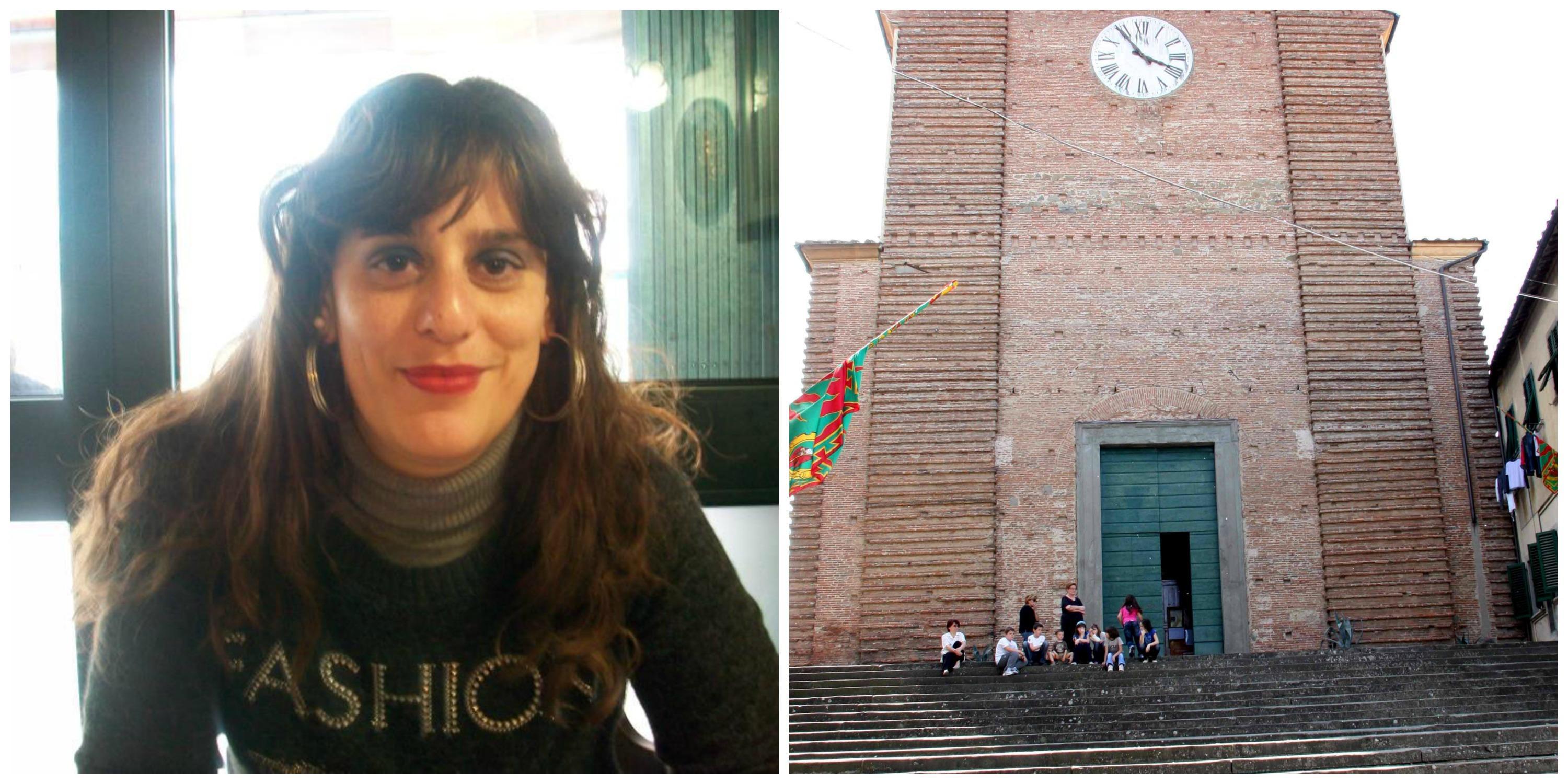 A sinistra Francesca Cei e a destra la Collegiata