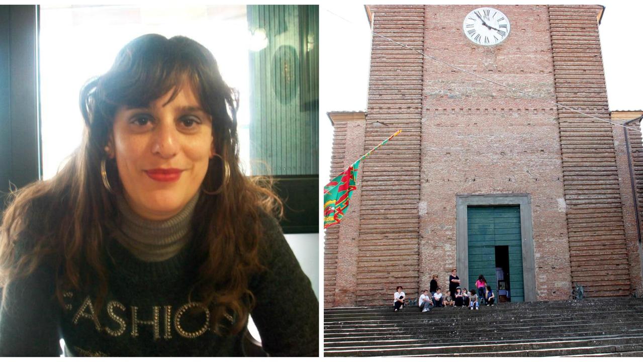 A sinistra Francesca Cei e a destra la Collegiata