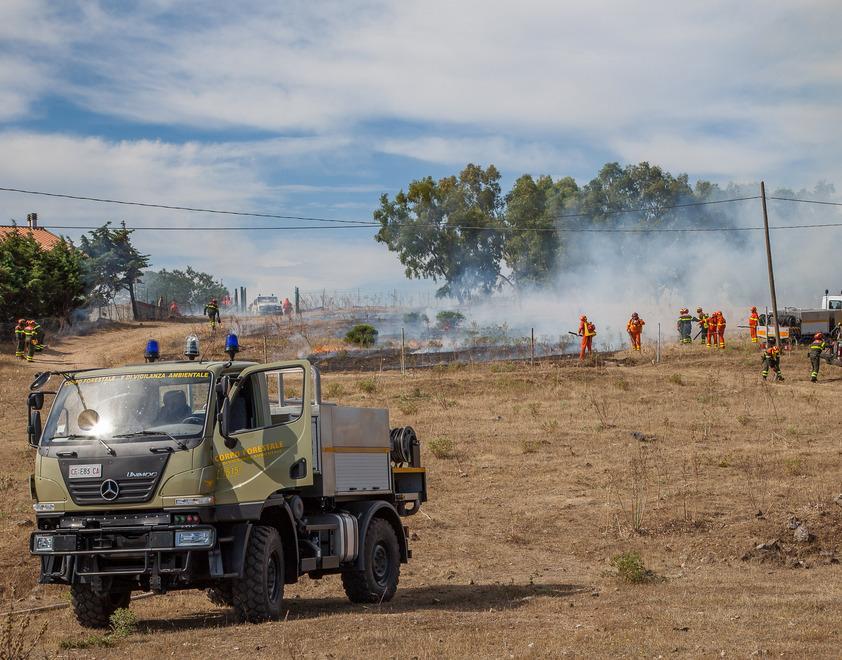 Esercitazione della macchina antincendi 