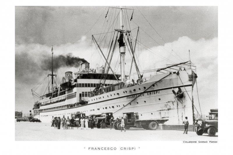 Il piroscafo Crispi in una foto della collezione privata Giorgio Parodi