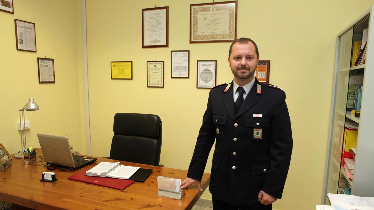 Federico Romani, comandante della Polizia municipale di Lamporecchio (Foto Nucci)