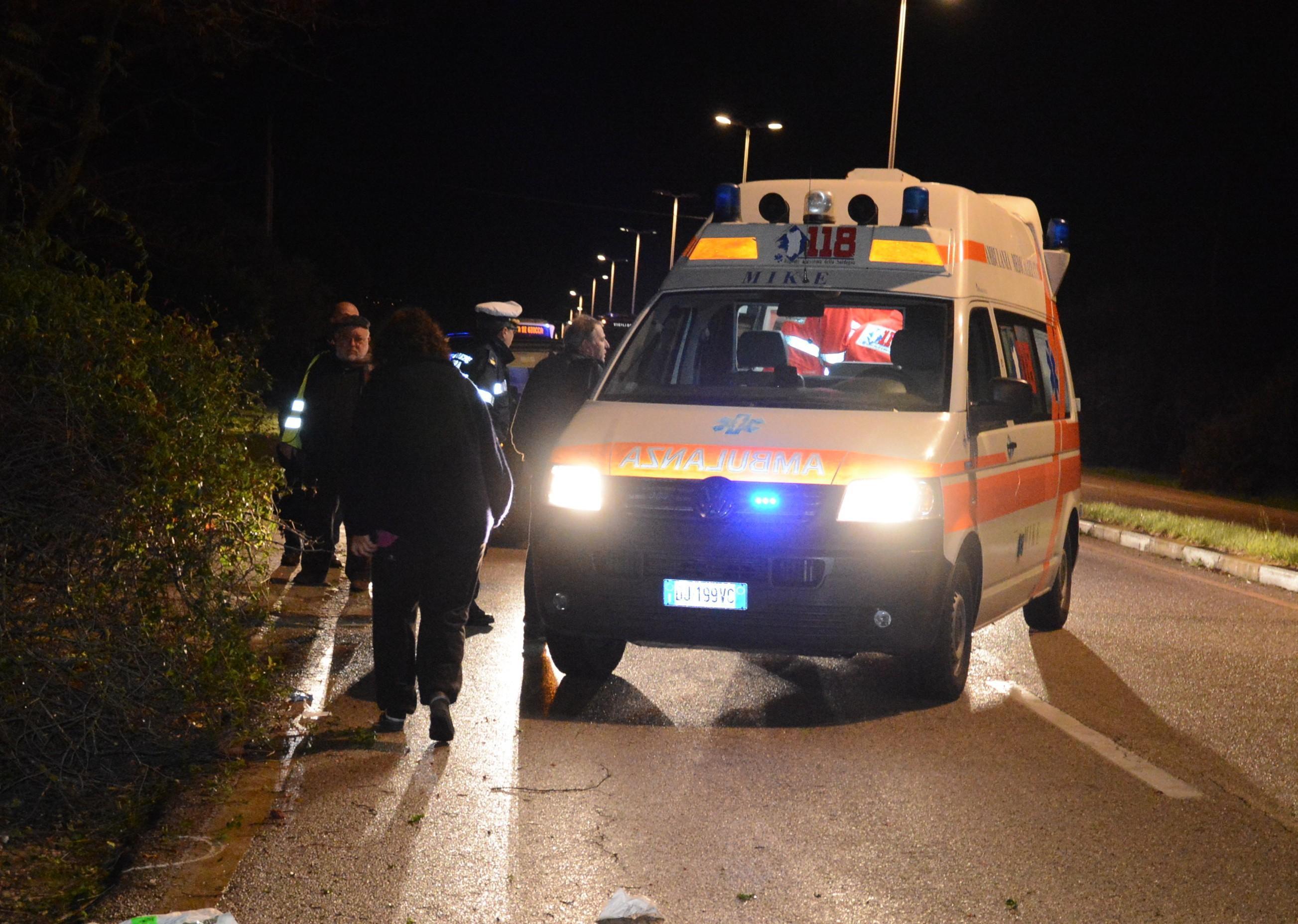 Un intervento notturno del 118