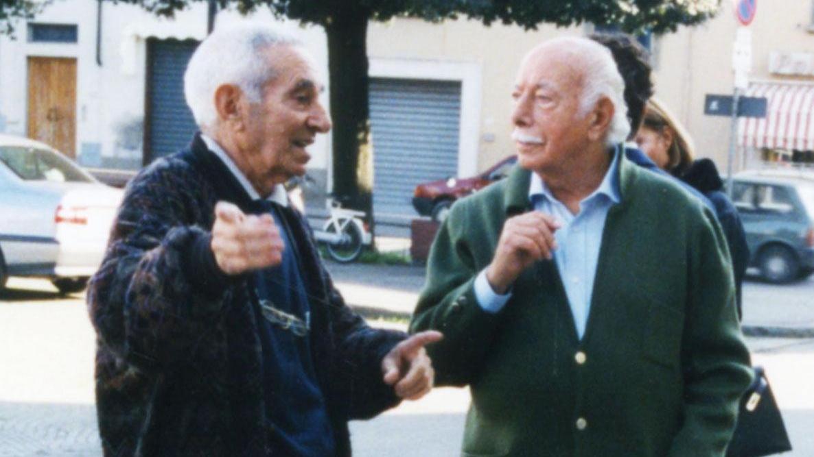 A sinistra Borghino Borghini e a destra Ernesto Calindri