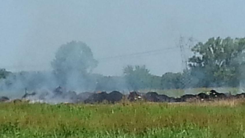 Fiamme a Brugneto, in fumo 60 rotoballe