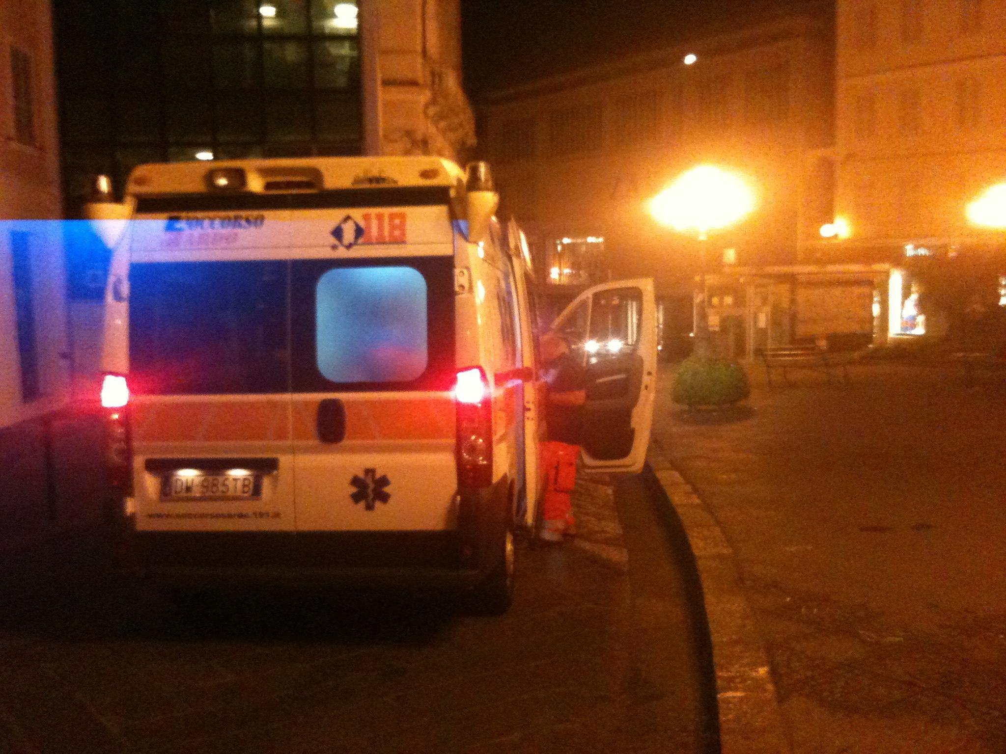 Un'ambulanza del servizio 118