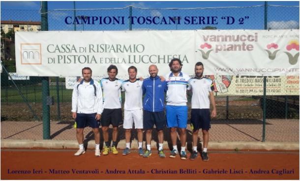 La formazione del Tc Pistoia campione toscano di serie D2