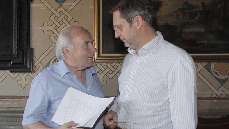 Carlo Battini e il sindaco Filippeschi