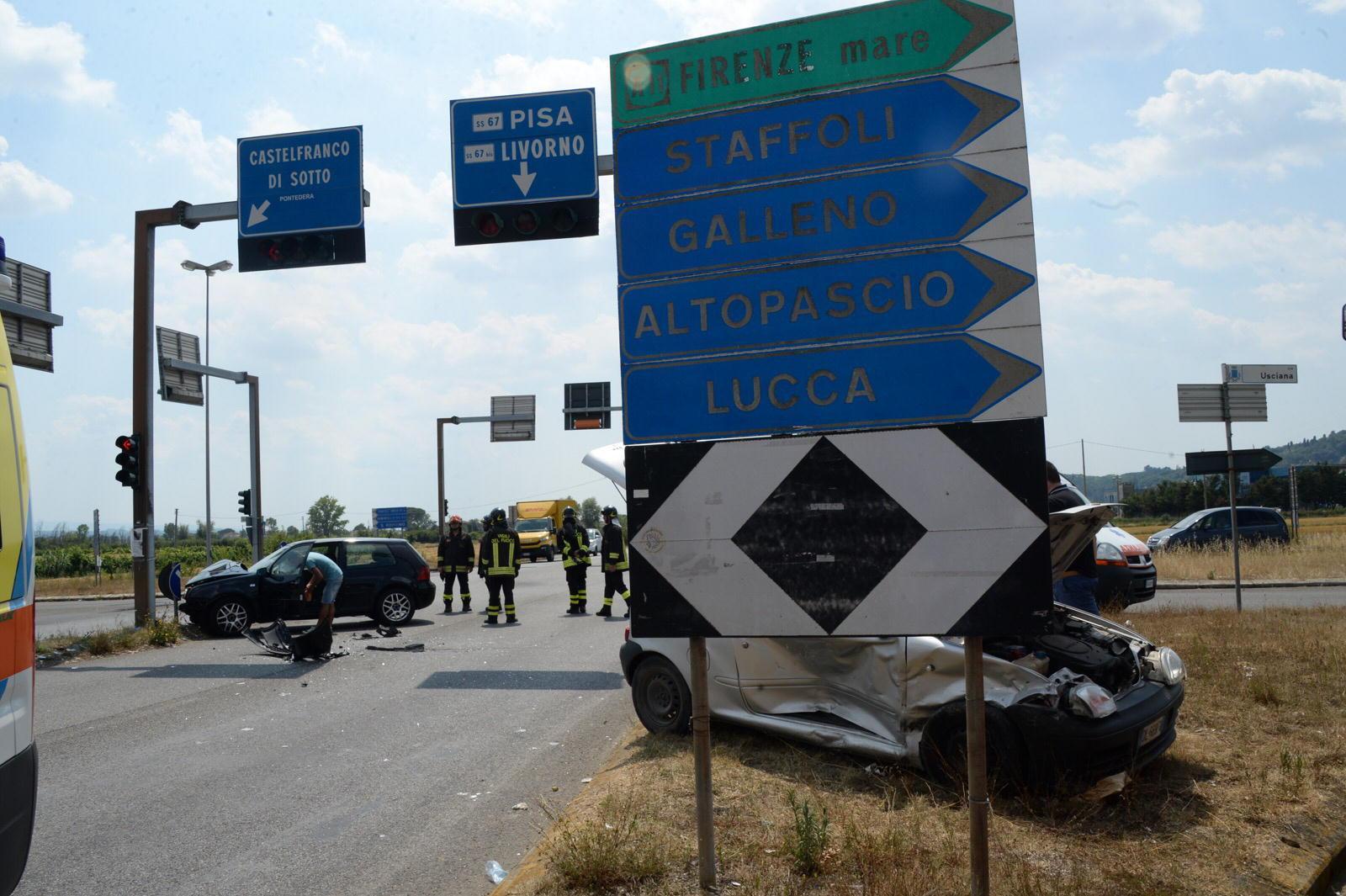 L'incrocio a rischio lungo la provinciale Francesca