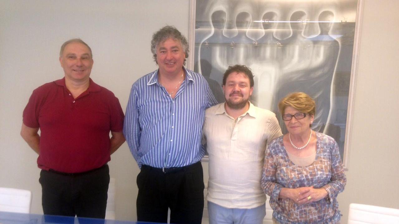 Nella foto, da sinistra: Aldo Vannucchi, Roberto Marchi, Fabiano Falconi e Maria Petrà