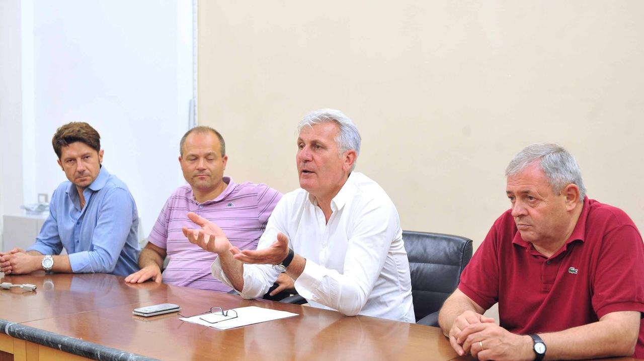 Un momento della conferenza stampa in Provincia