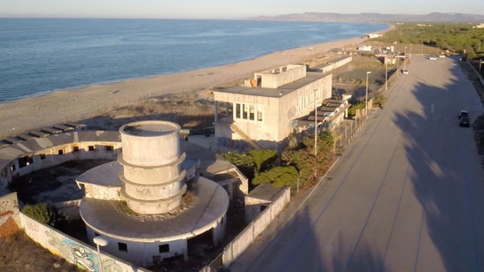 Fotografia aerea dei resti del Lido Iride