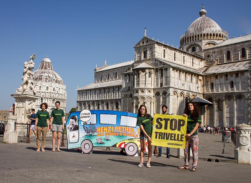 Un momento della protesta