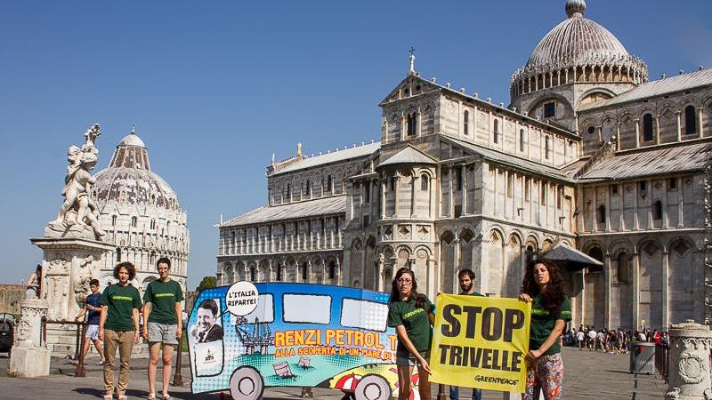 Un momento della protesta