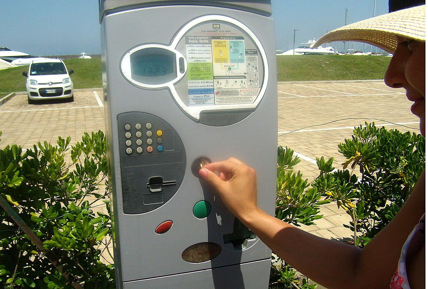 Parcometro a Marina di Pisa