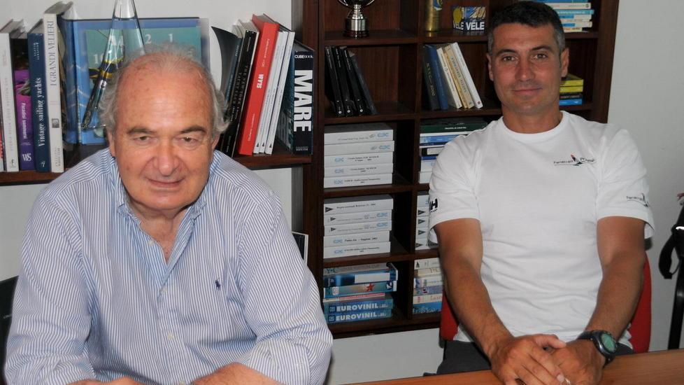 Lo skipper Pedote a Punta Ala con il suo trimarano hi-tech