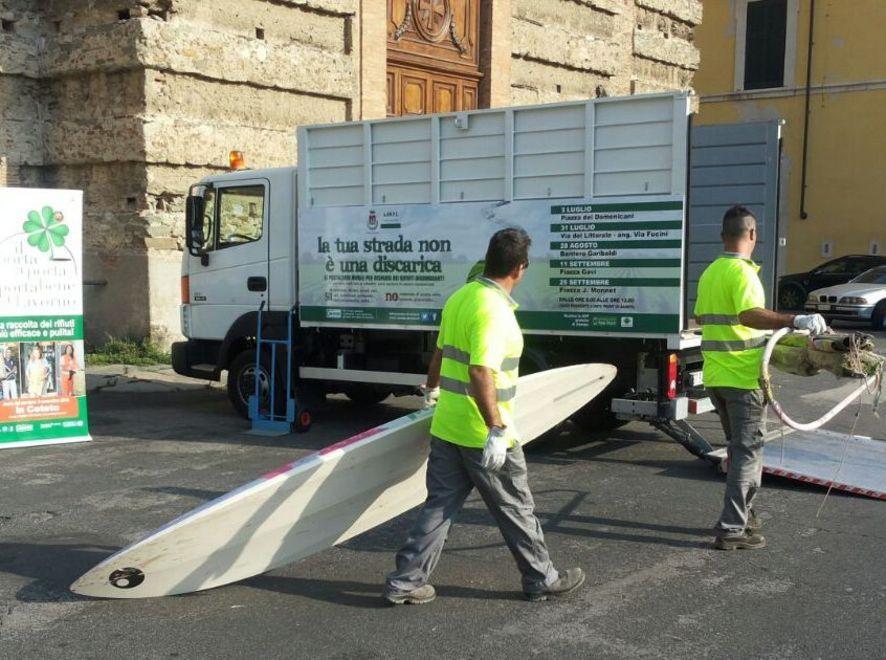 Dalle tv al surf, recuperati 800 chili di rifiuti 