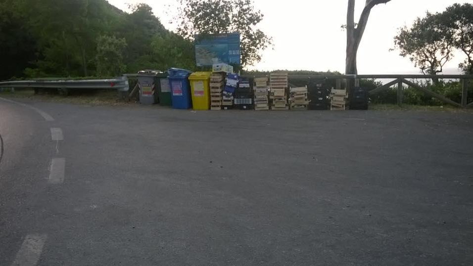 L'immagine dei rifiuti a Redinoce postata su Facebook dal sindaco Ciumei