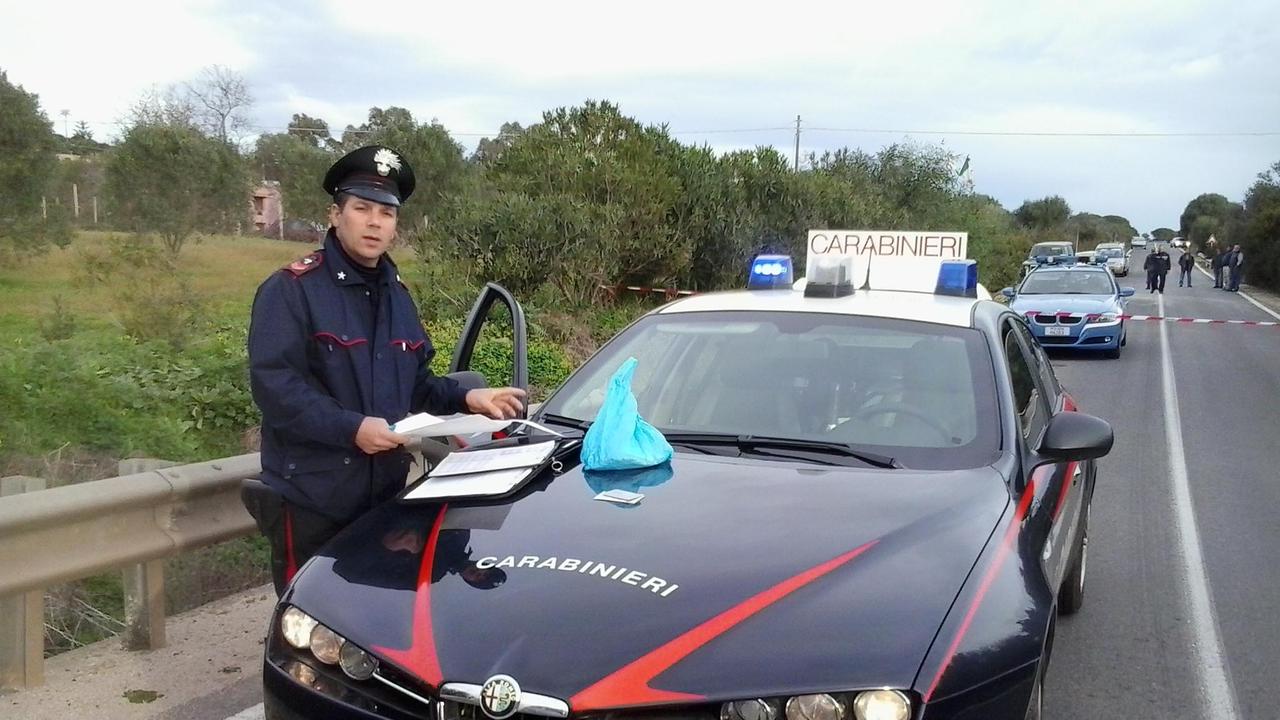 Un posto di blocco dei carabinieri
