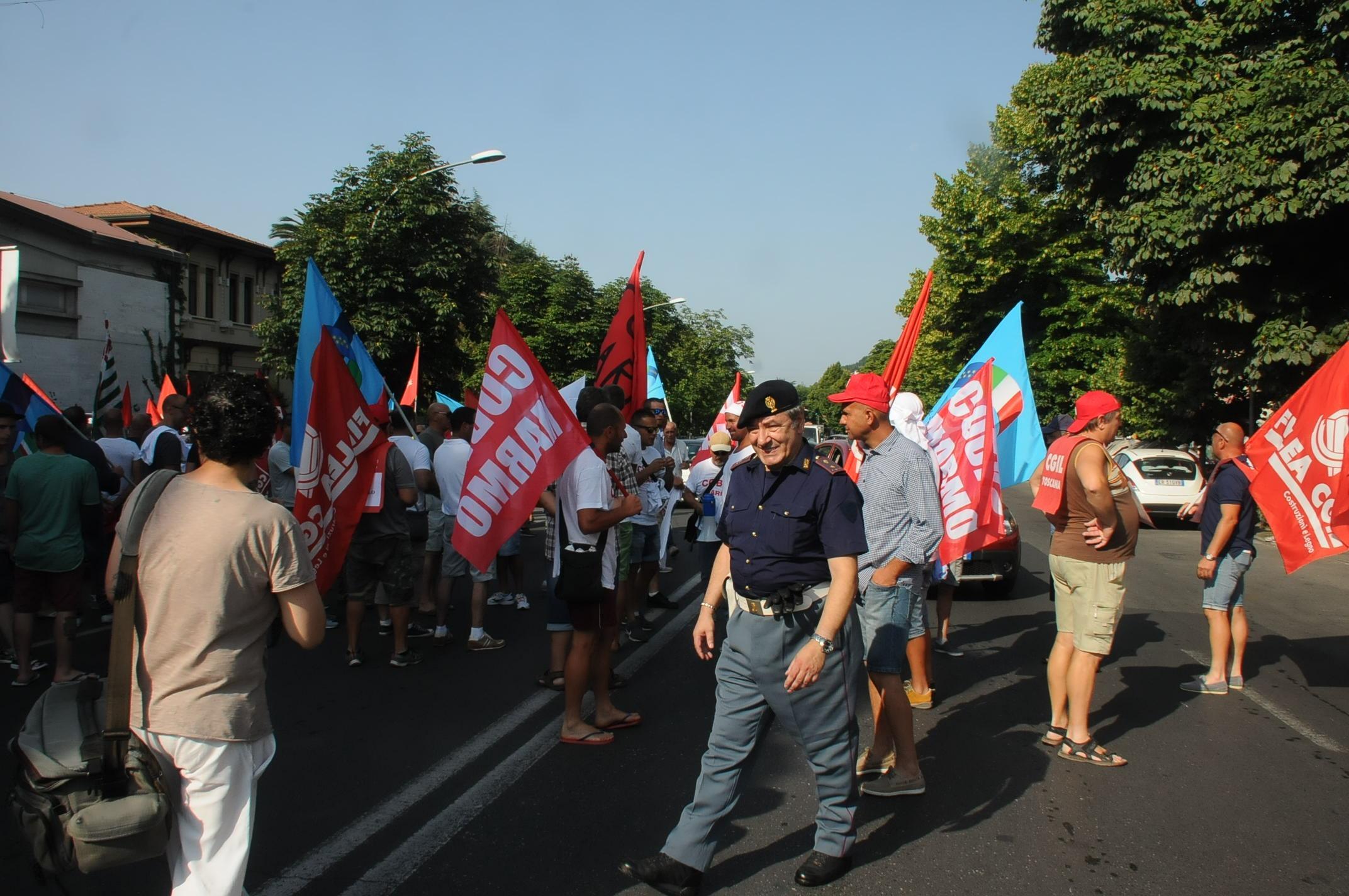 Lavoratori del marmo in sciopero