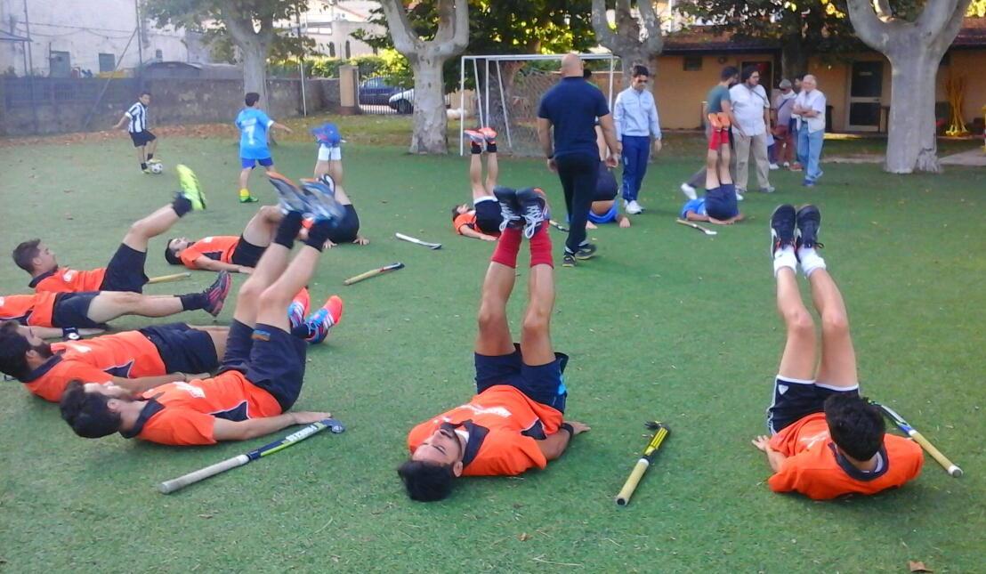 Un allenamento dell'Hockey Club Pistoia 