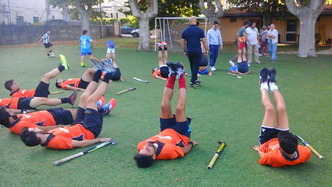 Un allenamento dell'Hockey Club Pistoia