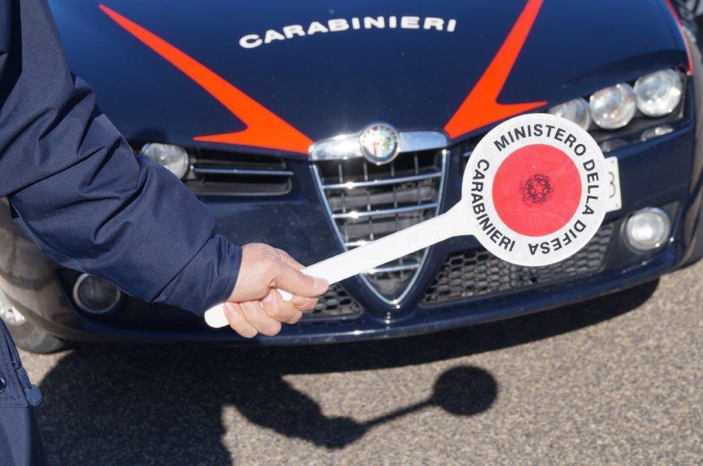 Un posto di blocco dei carabinieri