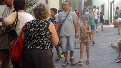 Turisti per le vie di Cutigliano