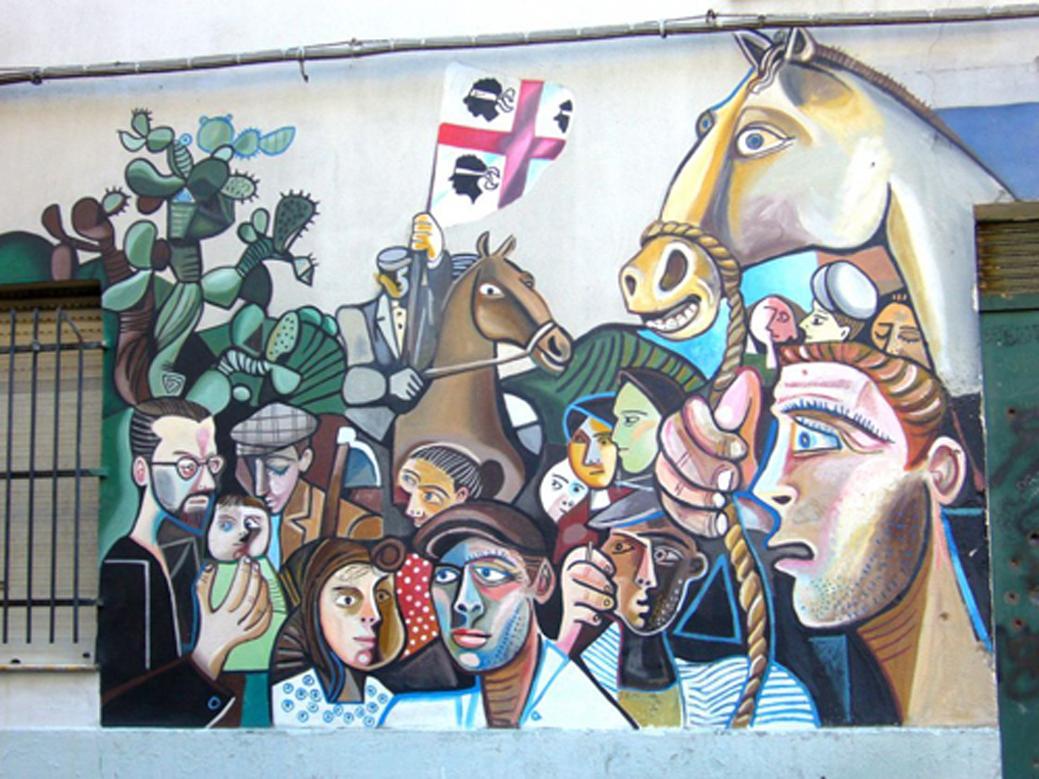 Uno dei murales del paese