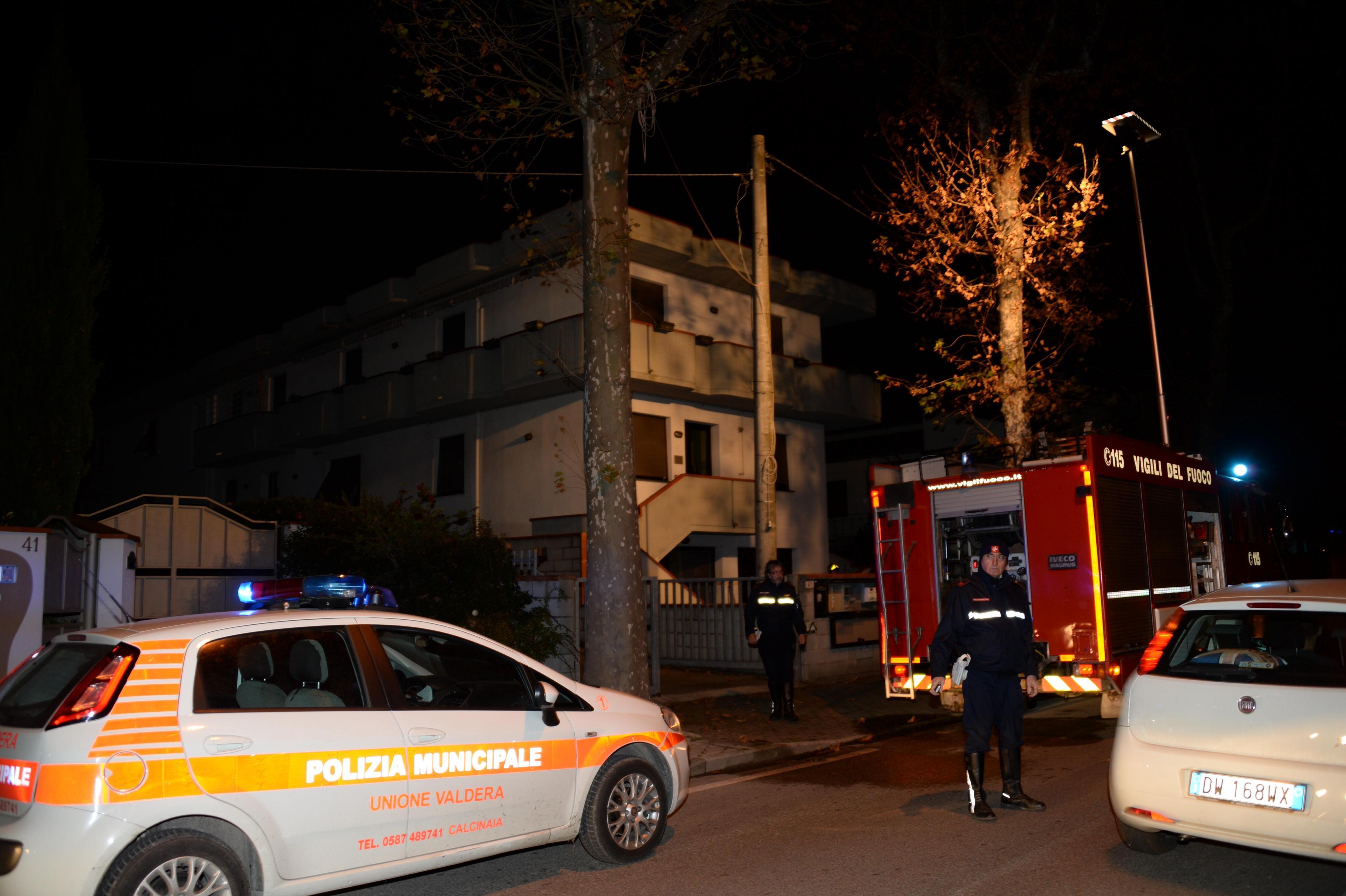 Vigili del fuoco durante un intervento