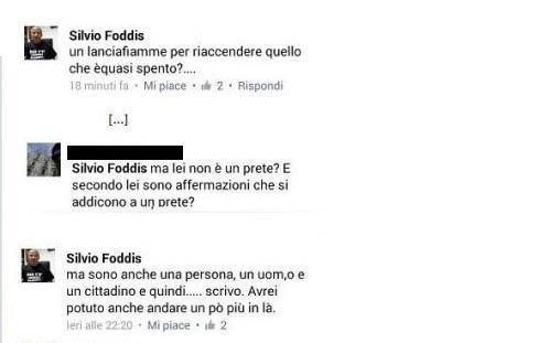 Lo screenshot dei commenti di don Foddis