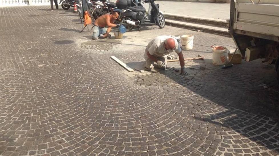 Nuovo pavimento in Corso Umberto I