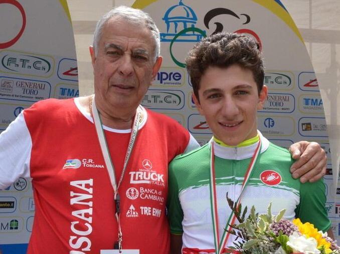 Della Santa con gli allievi agli assoluti 