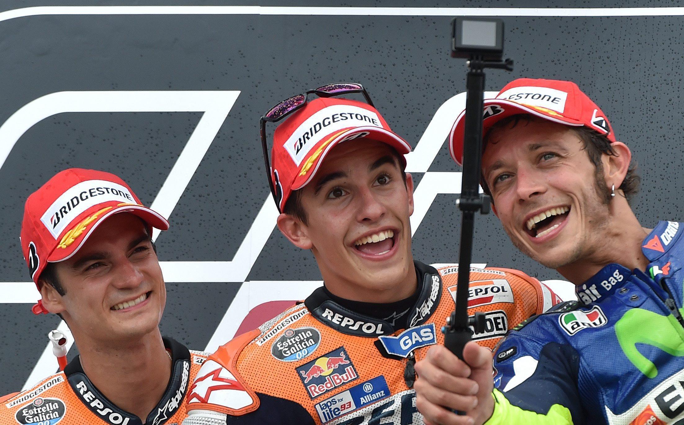Pedrosa, Marquez e Vale Rossi sul podio in Germania
