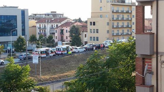 Le ambulanze nella strettoia del Soccorso