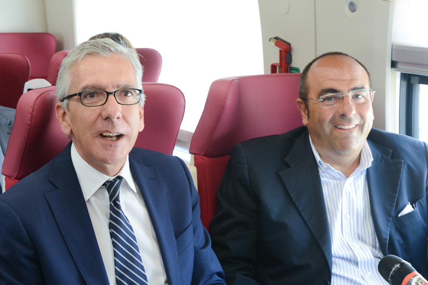 Il governatore Francesco Pigliaru e l'ormai ex assessore Massimo Deiana