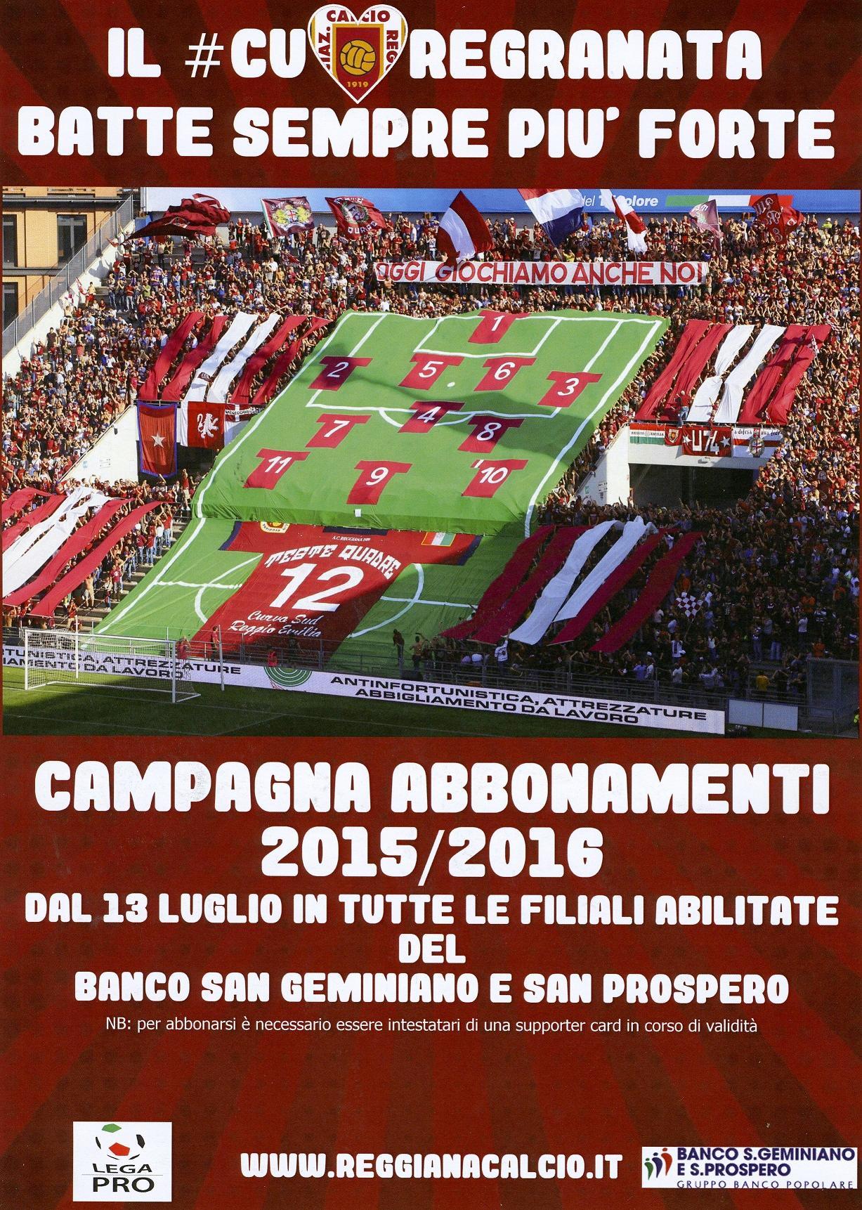Reggiana presentata la campagna abbonamenti