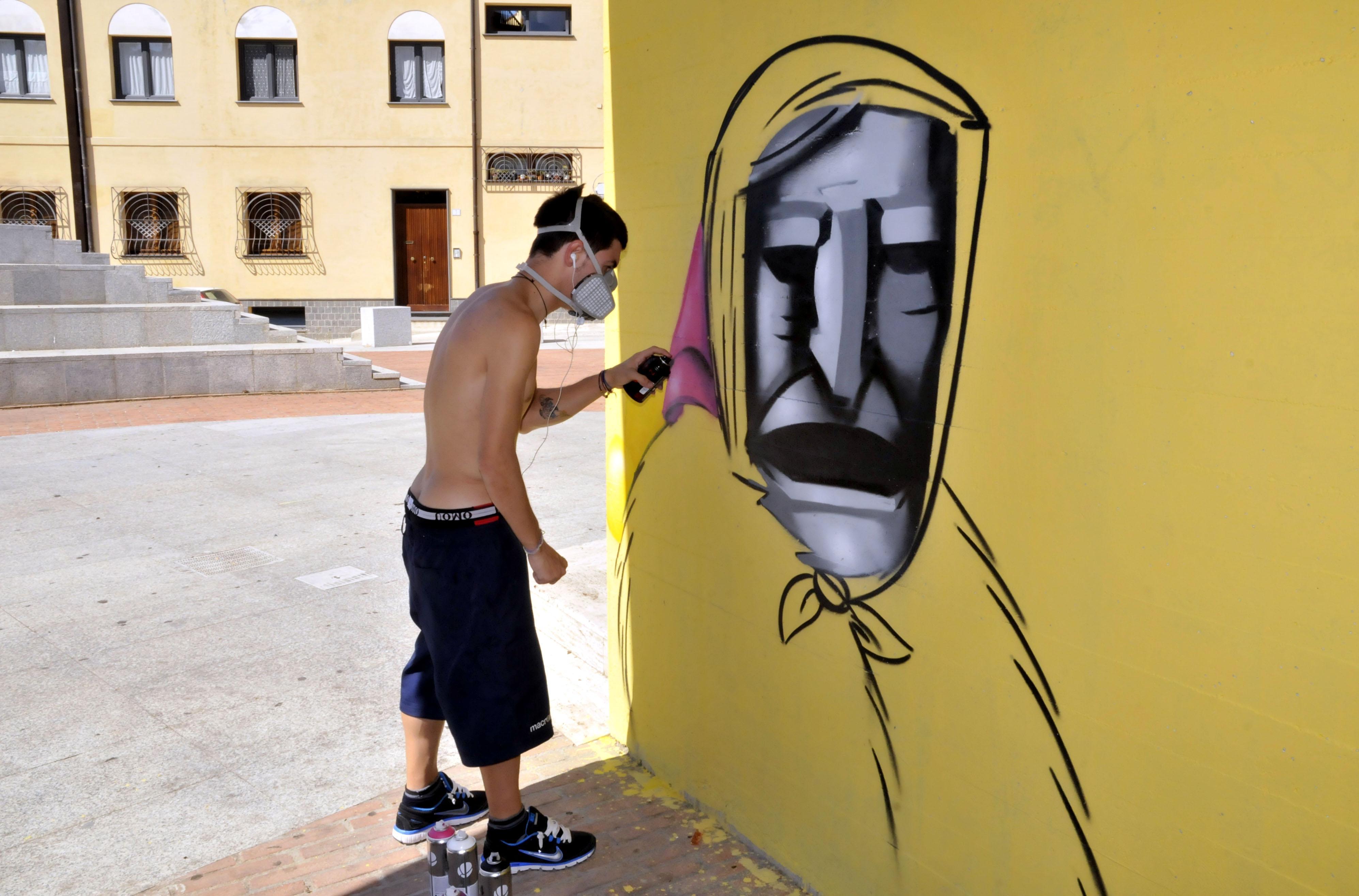 Un writer in azione 