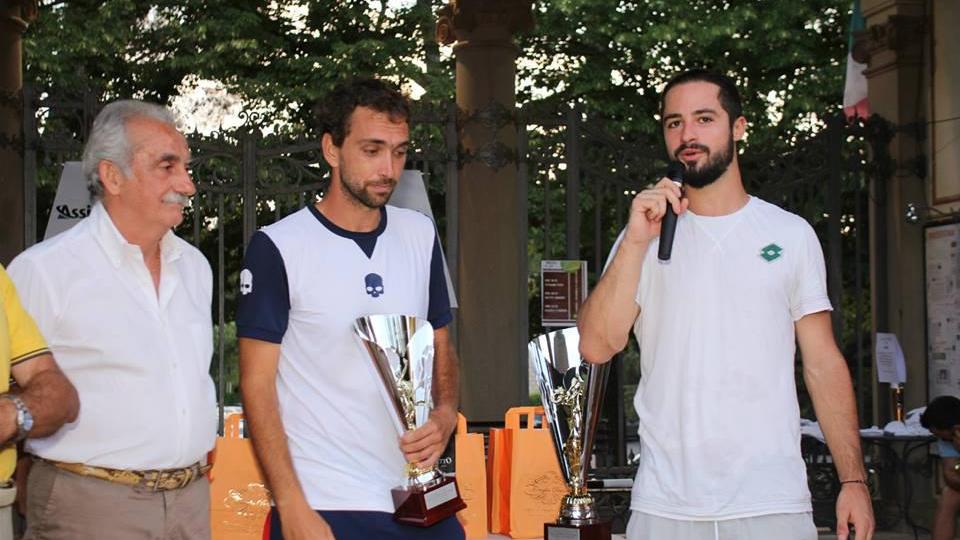 La premiazione dei finalisti della prima edizione del Città di Montecatini di tennis