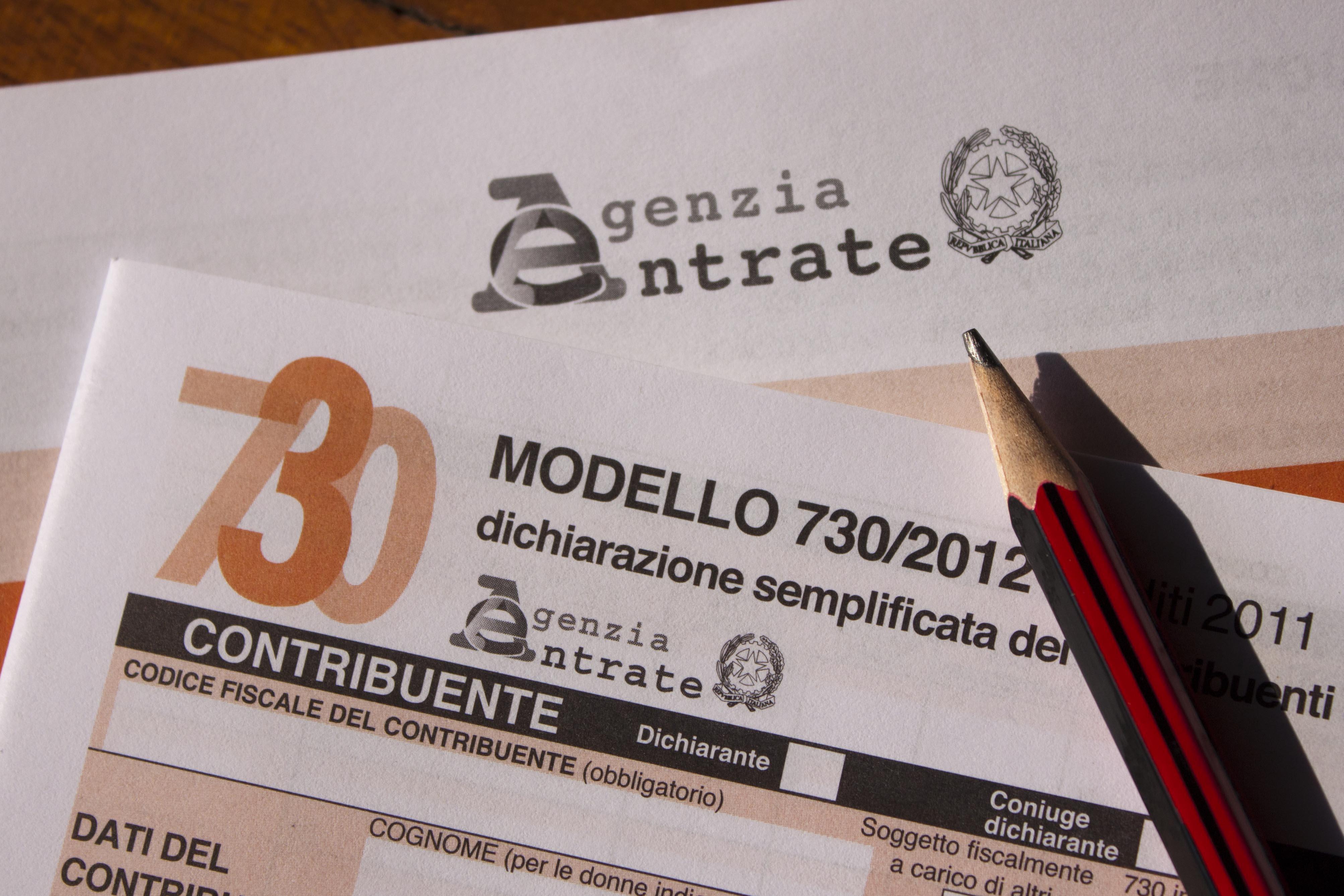 Un modello 730 per la dichiarazione dei redditi