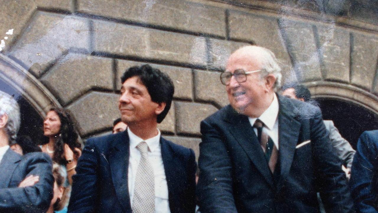 Adriano Tellini con l'allora premier Spadolini