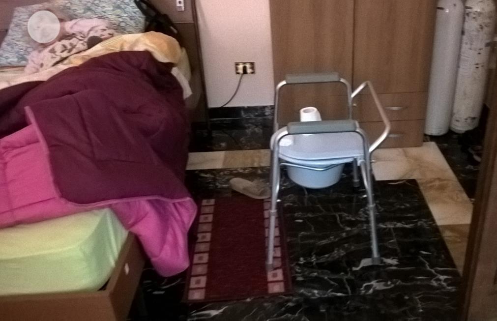 L'interno di una camera della casa di riposo
