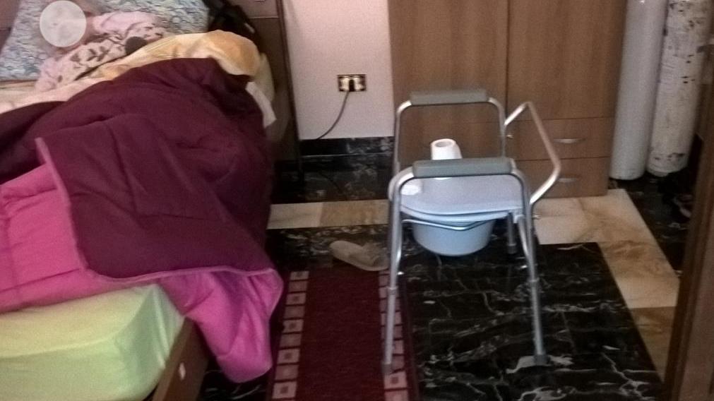 L'interno di una camera della casa di riposo