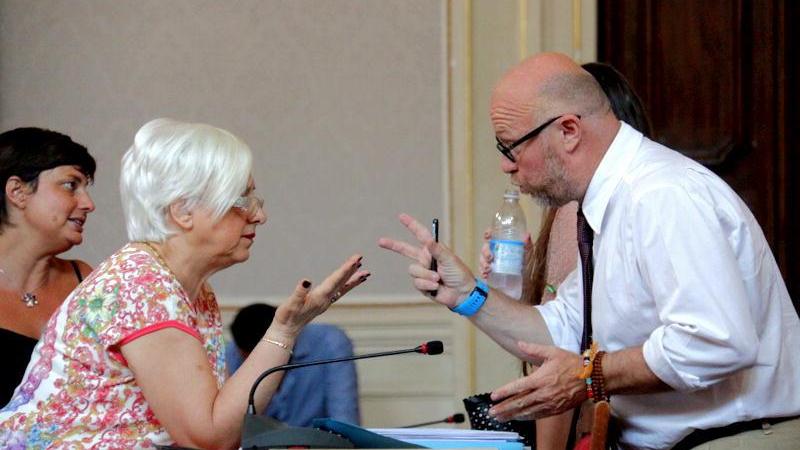 Elisa Amato (Fi) e il sindaco Filippo Nogarin (Marzi Pentafoto)