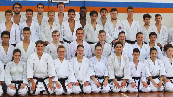 Le Nazionali di kumite radunate nella sede del Furinkazan