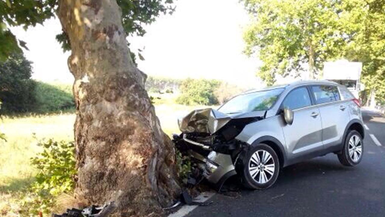 Va fuori strada e si schianta contro un albero