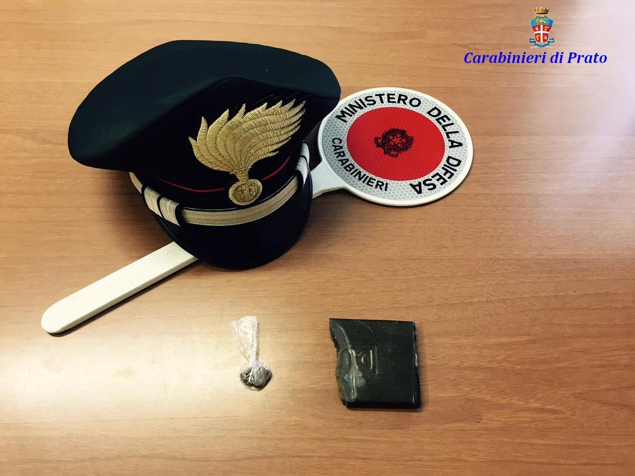 La droga sequestrata dai carabinieri di Montemurlo