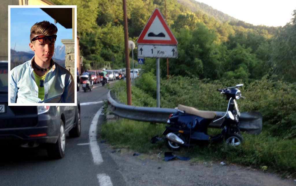 Lorenzo Pinotti e il luogo dell'incidente